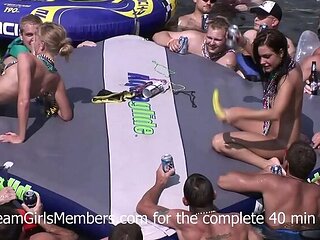 Wild Lake Party Teens Flashing Pussies For Strangers To Lick