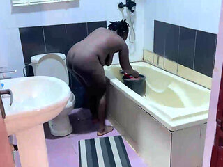 Huge Cucumber Solo Fuck and Masturbation by a Thick Nigerian Ebony Lesbian