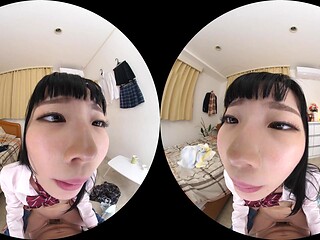 Japanese Student Finds Sensual POV In Long Hair Fantasy
