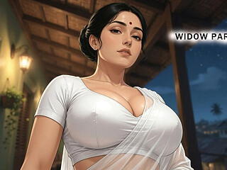 Hot Desi Widow Fucks Caring Old Man  Passionate Home Sex
