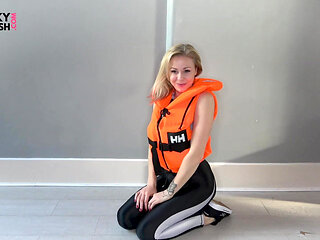 Asmr Lifejacket Fetish Confession in Shiny Leggings