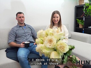 My Neighbor Shows Off Her Shaved Pussy and Big Tits on Hunt4K