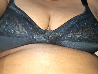 Stepsister after work home relaxing