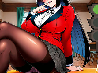 Green light, Red Light with Yumeko from Kakegurui. English voice. JOI hentai.