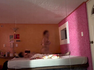 Married woman gets hot to be recorded through the mirror