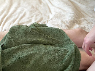 Massage Ended with a Happy Ending with Cum on the Stomach