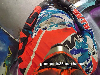Cross MX Gay with Rubber Mask and MX Helmet
