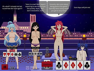 Strip Poker with Aqua, Mari &amp_ Noire Gets Out of Hand&mdash_Ends in a Heated Show