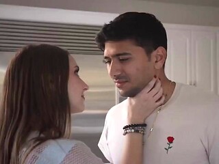 Brunette Big Tits Deep Throats Massive Cock