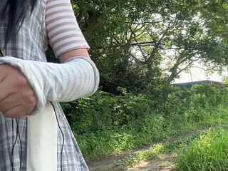 No. 290: Playing with an Anal Plug on the Street in Broad Daylight