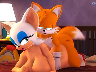 tails se coge a rouge bien rico en la cama(suscribete)