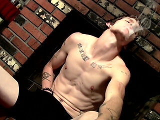 Lex Smokin by the Fireplace