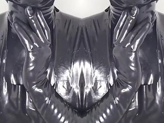 Cum eating for Lady Valeska's rubber clinic