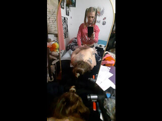 Curvy Milf taking girl cock from behind