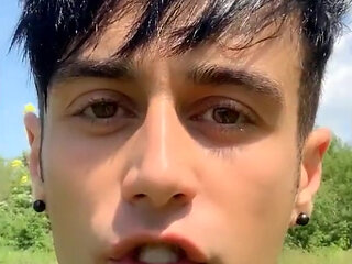 Chewing and Swallowing Ex - Boyfriend Cum. Solo Cum Eating After BJ Vid