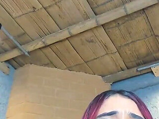 Chia with Color Hair Dances Sexy Before Masturbating on Camera