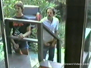 Two Guys Take It in Turns on a Small Tits Blonde