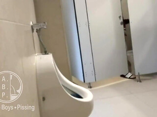 Amateur Horny Boy Gets Submitted and Pissed on in Public Toilets