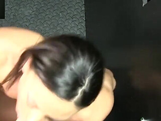Cassie Del Isla swallows massive loads in gloryhole POV