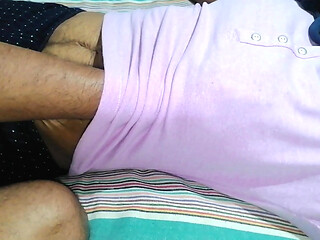Asian with Bushy Hairy Tits Full Body Strip Before Intense Sex