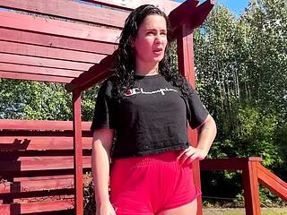 Humiliated girl fights for her dignity in a tropical swamp