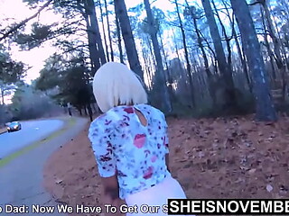 Stepdad and stepdaughter get naughty in the woods