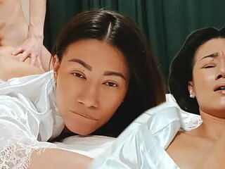 Asian Stepmom is Tired and Asks You to Help Her Relax