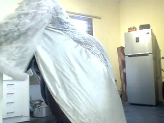 BBW Cooking with a Vibrator in Her Pussy