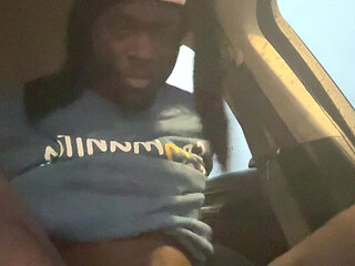 Having A Fun Jerk Session In Da Car Outside Cause I Bored With Smokin