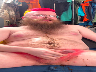 Stroking my cock and spitting some dipspit on it and cumming big