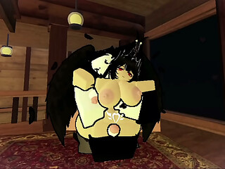 Monja se coge a demonio puta en Roblox (futanari)