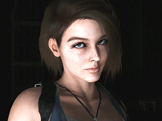 Sexy Jill Valentine Riding Black Monster Cock In Cowgirl Position
