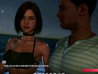 Dominos Beach 13 - Zoe HJ, BJ &amp_ Fingering Fun With John