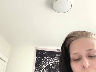 Cute curly brunette solo webcam masturbation