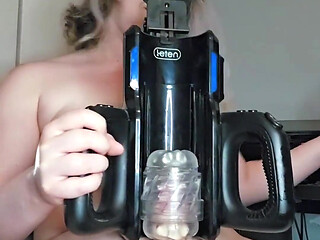 My Auto-stroker Machine Milked My Girlcock Dry