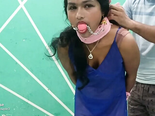Desi Indian Wife Bound Ball Gagged Hardcore Homemade BDSM Slave Play