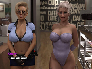 Hot Lesbean Cop with Hot MILF Blonde Kissing - MILF Obsession - E57