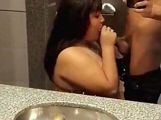 She Swallows All My Dick on Her Knees