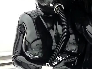 Mistress Danica latex solo masturbation