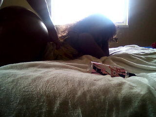 Lifting that Yellow Sundress up, so That I could Tap those Glorious, Greasy, Big ol' African Booty Cheeks! LOL