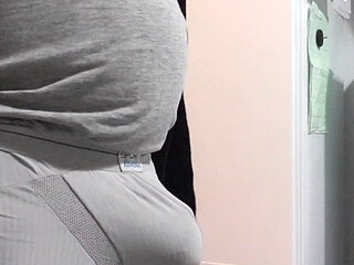 Dad well mounted! In underwear