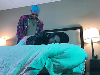 Rapper Fucks Trans Woman in Chastity Doggystyle
