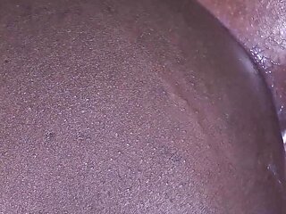 Ebony Anus Hole Inflated by a Big White Cock and Creampied