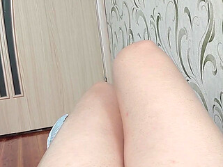 1 HANDS-FREE Deep Oil Smooth Cute Legs Swallowing Cum Hot Load Out