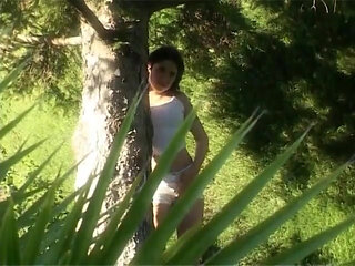 Fabulous lez girls having great fun outdoors