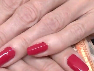 Classic Elegant Red Fingernails in the Afternoon, Lady Victoria Valente