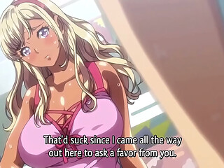 Hentai fat guy gets rewarded by hot blonde