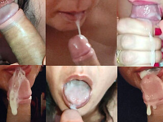 Ultimate compilation cum in mouth MILF. She enjoys squeezing out every drop of sperm