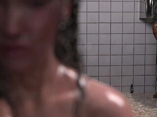 Awam Sophia Real Fuck - When the Water Cut Out Sophia Walked Into the School Bathroom Wet with Need and Found Clark Waiting