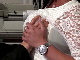 Busty MILF Pussy Fingered Wild by Multiple Studs